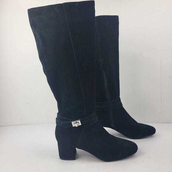 BLONDO ASHLEY Waterproof Knee High Boot Faux leather suede Black 8.5M - Picture 8 of 15